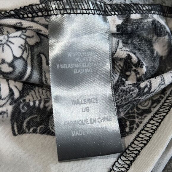 Suzy Shier Floral V Neck True Wrap Midi Dress Womens Sz L - Picture 4 of 4